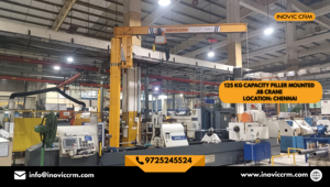 Grúa de Brazo Articulado INOVIC CRM de 1 Tonelada para Trabajo Pesado, Montada en Pilar |   Polipasto Eléctrico Motorizado con Alcance de 5m y Altura de Elevación de 3m - Product Image 2