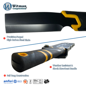 Hacha NATA de acero aleado de 110 mm, afilada, de doble filo, con mango de espiga completa, para carpintería, trabajo en madera, camping, bushcraft, herramienta de campo - Product Image 3