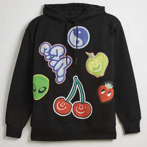 Sweat à capuche d'hiver pour homme avec logo imprimé en relief personnalisé, design épais et imprimé en relief, basique, en coton mélangé, coupe oversize à épaules tombantes - Product Image 3