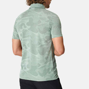 เสื้อโปโลกอล์ฟซับเหงื่อ พิมพ์โลโก้ตามสั่ง แห้งเร็ว เสื้อทำงานผ้าโพลีเอสเตอร์เรียบ ซับลิเมชั่น เสื้อยูนิฟอร์มเปล่าสำหรับผู้ชาย - Product Image 6