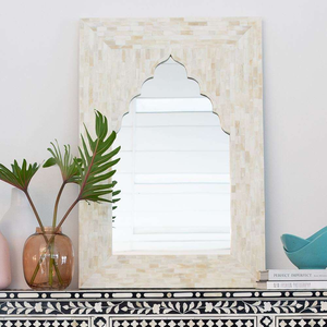 Miroir mural indien fait main en os incrusté, de haute qualité, avec incrustation de nacre, cadre décoratif de style moderne pour la décoration intérieure - Product Image 3