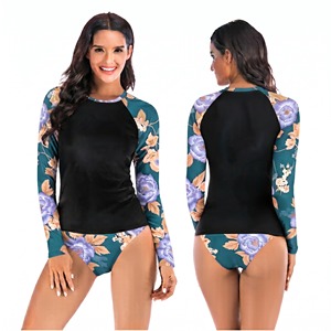 Haut de surf à manches longues pour femmes avec protection UPF50+, respirant, antibactérien, séchage rapide pour la natation et la plongée - Product Image 4