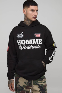 Sudadera con Capucha Personalizada de Manga Larga para Hombre, Diseño Estampado, Tejido Grueso de 350 g/m², Corte Cuadrado, Sudadera de Forro Polar - Product Image 4