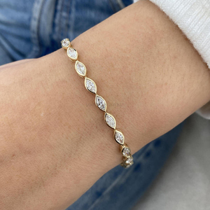 Handcrafted Lab Grown Diamond Bracelet 14K <b>Gold</b> IGI Verified 10K 18K White <b>Rose</b> Yellow <b>Gold</b> Ethical Fine Jewelry Gift - Product Image 3