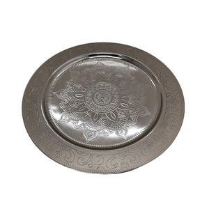 Plaque de chargeur rond en fer de service, service avec plateau plaqué Nickel extensible de taille Standard pour le service à la main - Product Image 5