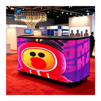 Pantalla LED Creativa para Discotecas, Video Wall con Forma Irregular para Cabina de DJ, P1.2 a P2.5, 7680Hz, para Fiestas y Lugares de Entretenimiento