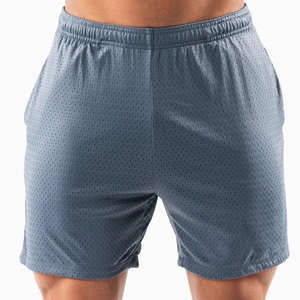 Wholesale OEM Service High Quality Custom Design Men's Elastic Zipper Fly Double <b>Layer</b> Pockets Satin <b>Mid</b> Waist Quick Dry Shorts - Product Image 4