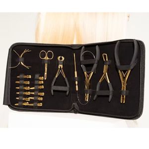 Estuche para Kit de Herramientas de Extensiones de Cabello / Set de Aplicación de Micro Anillos y Nano Perlas / Cabello Negro de Lujo - Product Image 2