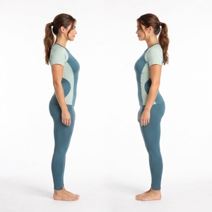 <b>Women</b> <b>Compression</b> <b>Shirt</b> Custom Workout Top Quick Dry Polyester Material Flexible Stretch Construction Breathable Sportswear - Product Image 4