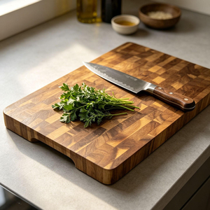 Planche à découper en bois d'acacia massif de qualité supérieure, extra large et épaisse, à grain de bois transversal, pour la cuisine (vente en gros) - Product Image 1