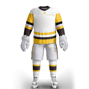 Uniformes de Hockey sobre Hielo Personalizados al por Mayor para Adultos, Alta Calidad, 100% Poliéster, Impresos, Antibacterianos, para Todas las Temporadas - Product Image 1