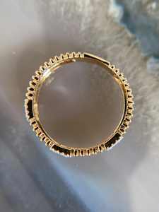 Baguette Diamond <b>Ring</b> 14K <b>18K</b> Yellow <b>Gold</b> <b>Men</b> Women Luxury Statement <b>Ring</b> Full Pave Hip Hop Fine Jewelry OEM Wholesale - Product Image 5