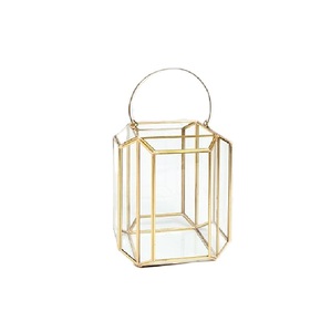 High Trending <b>Gold</b> Color Finished Candle <b>Lantern</b> Outdoor Courtyard Modern Elegant Vintage Candle <b>Lanterns</b> Custom Size Shape - Product Image 2