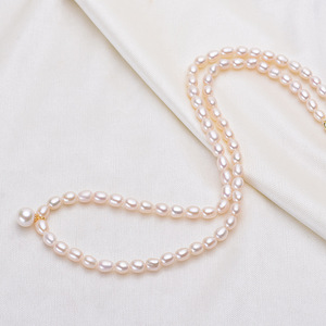 Collier de perles d'eau douce naturelles du lac Zhuji Shanxia, 4-5 mm, haute brillance, micro-imparfaits, forme de clavicule, vente en gros - Product Image 4