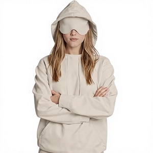 Sudadera con Capucha Extra Grande para Mujer, de Color Sólido, Tejida en Algodón, con Bolsillos, Transpirable, para Otoño - Product Image 1