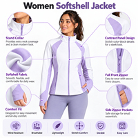 Veste softshell pour femme conçue avec un tissu confortable, des poches pratiques et un style moderne pour une utilisation quotidienne en extérieur et au quotidien.
