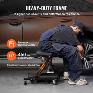 Attrezzo Riparazione Auto: Sdraio Pieghevole Z-Garage con Capacità di Carico 450 Libbre, 40 Pollici Sgabello da Meccanico con Ruote, 6 Ruote Universali Imbottite - Product Image 3