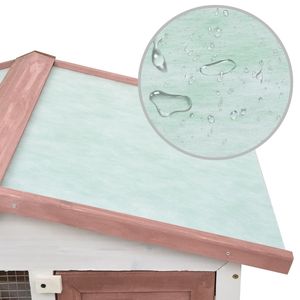 Conigliera esterna in legno marrone con 3 porte casa per animali e mobili - Product Image 6