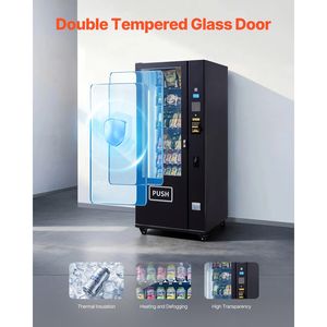 Distributore Automatico Combinato Refrigerato Commerciale a 36 Scomparti per Snack, Bevande e Bibite con Accettatore di Banconote/Monete ICT e 6 Ripiani - Product Image 5