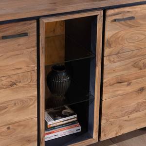 Aparador Vandana Crystal Edge de 150 cm en madera de acacia con 2 puertas y estantes de vidrio Fantaisie - Product Image 6