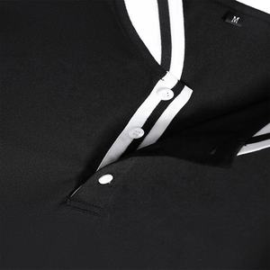 เสื้อโปโลแขนสั้นสีดำปักลายสำหรับผู้ชายเสื้อ2025ขนาดพิเศษโลโก้ออกแบบได้ตามต้องการ - Product Image 4