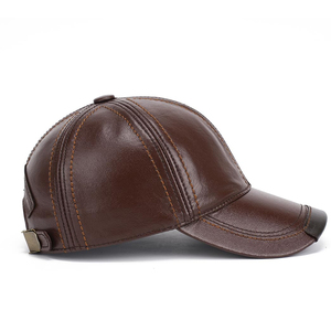 Gorras de cuero hechas directamente en fábrica para unisex, fabricación profesional, logotipo personalizado impreso, gorra de béisbol para hombre con MOQ bajo. - Product Image 4