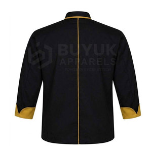 Chaqueta de Trabajo para Chef, Transpirable, Elástica, Ligera, de Poliéster/Algodón, Tejido de Punto, Manga Larga, Uso Profesional en Restaurantes y Bares - Product Image 2