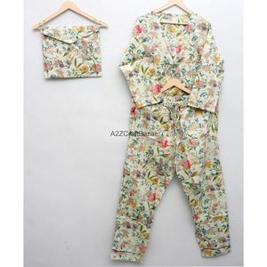 ชุดเดรสผ้าฝ้าย 100% ชุดนอนผู้หญิง ชุดลำลองสำหรับใส่ที่บ้าน ชุดนอนขายดี ราคาโรงงาน ชุดนอนผู้หญิง - Product Image 2