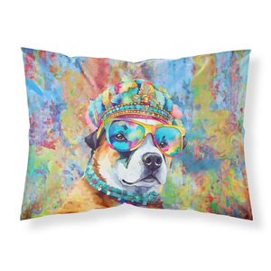 Akita Hippie Dawg Funda De Almohada decorativa estándar ligera y súper suave Funda de cojín de fácil cuidado - Product Image 1