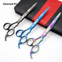 Zetomed Pro MA-13908 Özel Tasarım Sağ El Kullanımlı Berber Makası Orta Boy Saplı Yüksek Kaliteli 440C Paslanmaz Çelik Saç Kesme Makası