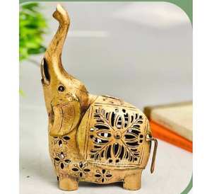 Estatua de elefante de latón decorada para centro de mesa de boda india, de alta demanda, diseño de elefante de latón, fabricante de decoración de bodas. - Product Image 1