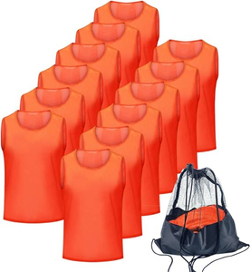 Custom 100% Polyester Reversible Short Sleeve Printed Breathable Lightweight <b>Training</b> Vests Soccer Sport <b>Bibs</b> - Product Image 3