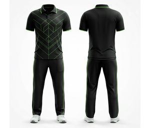 Ensemble d'uniformes de cricket personnalisés entièrement sublimés, imprimés par sublimation |   Vêtements de cricket pour hommes, femmes et jeunes : Polo et pantalon complets - Product Image 6