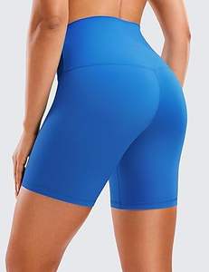 Shorts de Cintura Alta de Color Sólido para Mujer, Shorts de Ciclismo, Shorts de Yoga, Leggings Cortos Elásticos, Shorts con Efecto Push-Up, Transpirables - Product Image 4