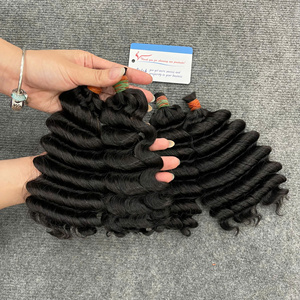 Wholesale Vietnamese Human Hair Black Steam Deep Wave Bulk Extensions No Shedding No <b>Tangles</b> - Product Image 6