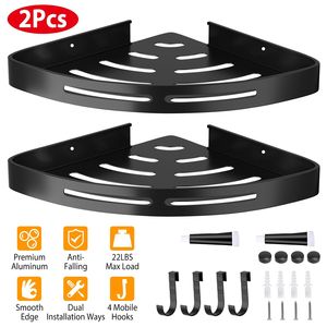 Mensole da bagno con angolo adesivo a parete per doccia in alluminio non perforante portaoggetti cestino per bagno cucina - Product Image 1