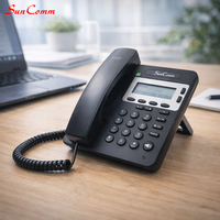 Téléphone IP professionnel SC-2007-PEG pour système PBX de bureau, 2 ports SIP VoIP avec PoE, voix HD, interphone Ethernet PoE, voix HD