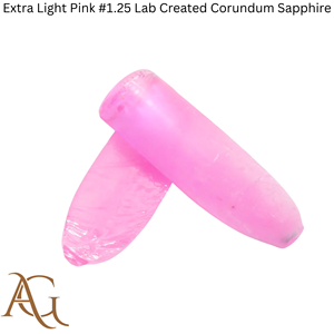 Rosa Extra Claro # 1.25 Zafiro de corindón cultivado en laboratorio, sintético, de fusión por llama, gema simulada para corte lapidario - Product Image 2