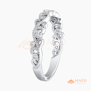 925 Sterling <b>Silver</b> Moissanite Diamond Vintage <b>Eternity</b> Wedding <b>Ring</b> Lab Grown Bridal Band for Women USA - Product Image 5