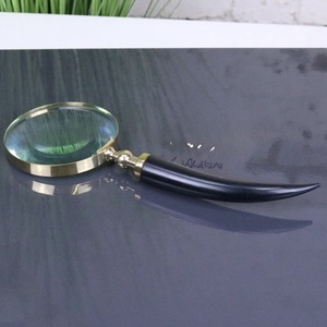 New Buffalo Horn Handle Eco-Friendly Handmade <b>Magnifying</b> Glass for Precision Reading and Classic Vintage Style High Quality - Product Image 3
