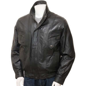 Chaqueta de Cuero Vintage para Hombre, Estilo Motero, Cálida para Invierno, Fabricada por un Fabricante Profesional, Impermeable, Transpirable y Resistente al Viento - Product Image 1