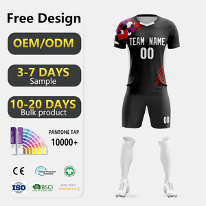 Camisetas de Fútbol Personalizadas Directo de Fábrica, Uniformes Deportivos, Pantalones Cortos, Ropa de Equipo de Secado Rápido, Sublimación, Proveedor OEM - Product Image 5