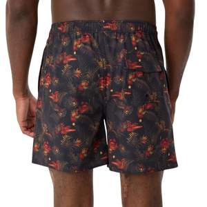 กางเกงว่ายน้ำแห้งเร็ว ระบายอากาศ ป้องกันรังสียูวี ลายดอกไม้เขตร้อนสีเข้ม ลายทาง สำหรับผู้ชาย รับสกรีนโลโก้ กางเกงบอร์ดชอร์ตระดับมืออาชีพ - Product Image 2