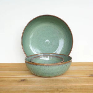 ชุดชามเซรามิกคลาสสิก 3 ใบ เคลือบสีซอฟท์เมโดว์ ดีไซน์ประหยัดพื้นที่ ใช้งานได้หลากหลาย ทนทาน ปลอดภัยสำหรับอาหาร เหมาะสำหรับครัวสมัยใหม่ - Product Image 3