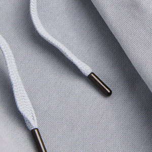 Sudadera con Capucha Ikhlas Sports, Color Gris Claro, Tejido de Felpa de Algodón Suave, 220g, Corte Holgado, Bolsillo Canguro, Capucha con Cordón Ajustable, Unisex - Product Image 5