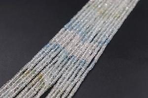 Cuentas Redondas de Aguamarina Multifacética Natural de 2.5-3 mm, 13 Pulgadas, para la Elaboración de Joyas - Product Image 3