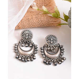 Pendientes Colgantes de Plata Meera Jaipur Fashion - Product Image 2
