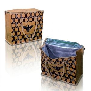 Large Eco Friendly Jute Picnic Tote <b>Bag</b> with Long Shoulder Handles - Product Image 5