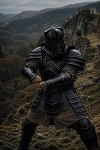 Traje de Armadura de Enano Moria |   Armadura Media de Caballero Guerrero Cosplay Estilo Antiguo Moderno con Grabado en Relieve TARIQ BILAL - Product Image 4