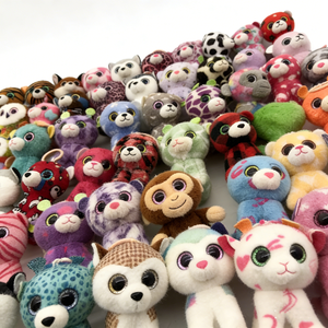 Set de Peluches de Animales con Ojos Brillantes, Surtidos, Coloridos, Mini y Grandes, Personalizados al por Mayor, Incluye Leopardo, Tigre, Gato, Perro, Mono, Búho - Product Image 4